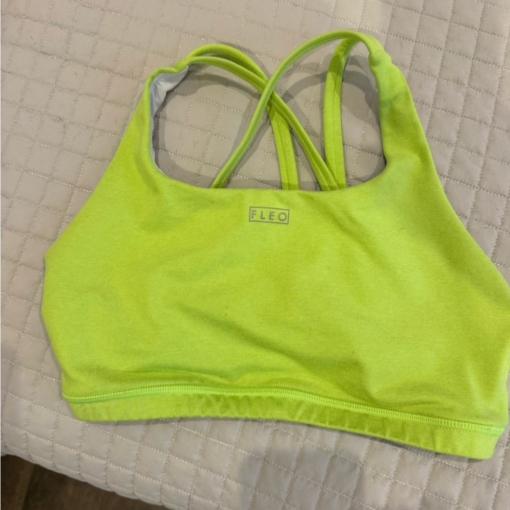 Fleo Neon Green Sports Bra